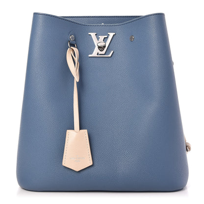 Louis Vuitton Calfskin Lockme Bucket Blue Jean 1 of 11