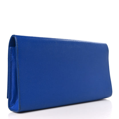 Saint Laurent Grain De Poudre Classic Monogram Cassandre Clutch Blue Majorelle 3 of 9