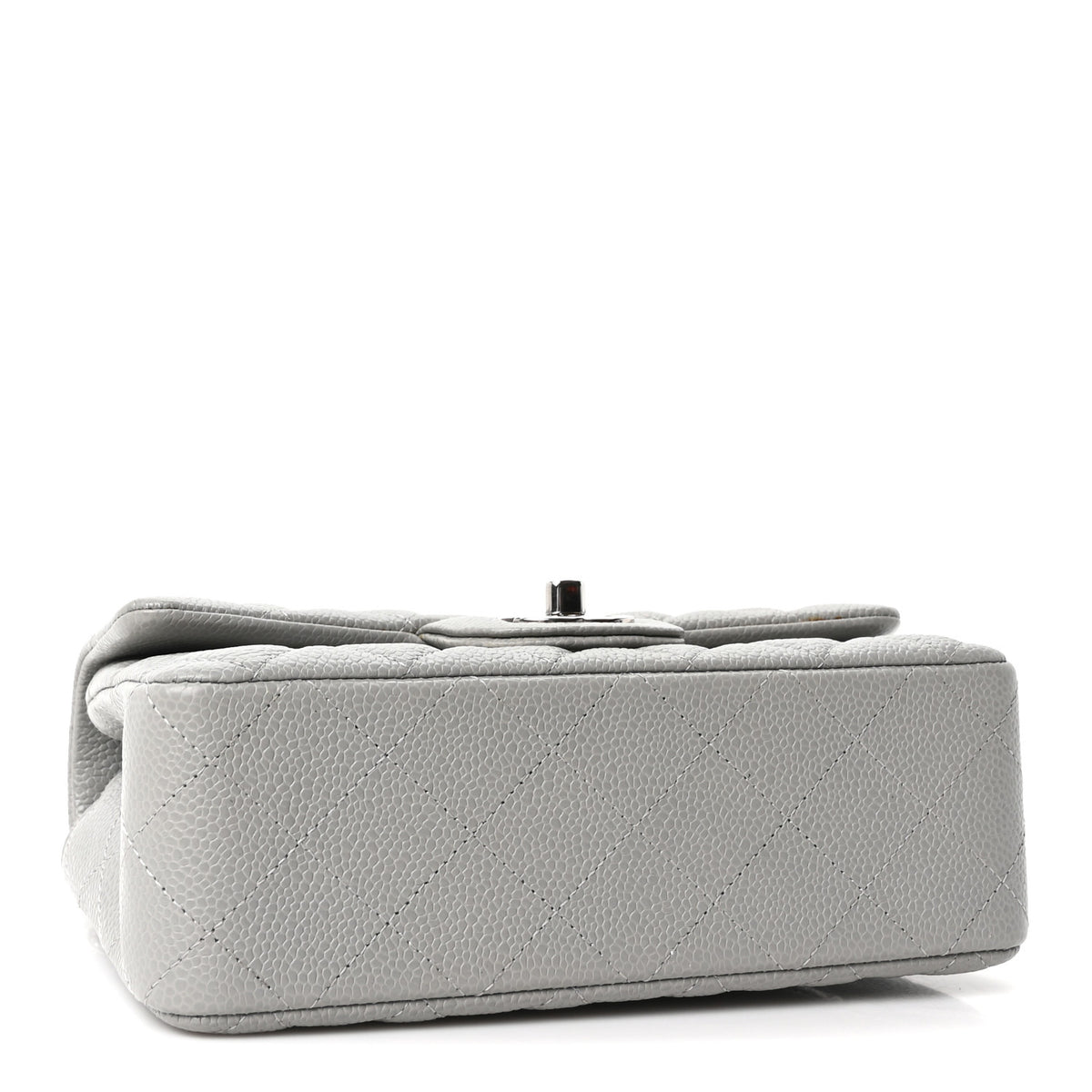 Chanel Caviar Quilted Mini Rectangular Flap Light Grey 4 of 11