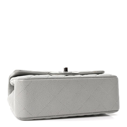 Chanel Caviar Quilted Mini Rectangular Flap Light Grey 4 of 11
