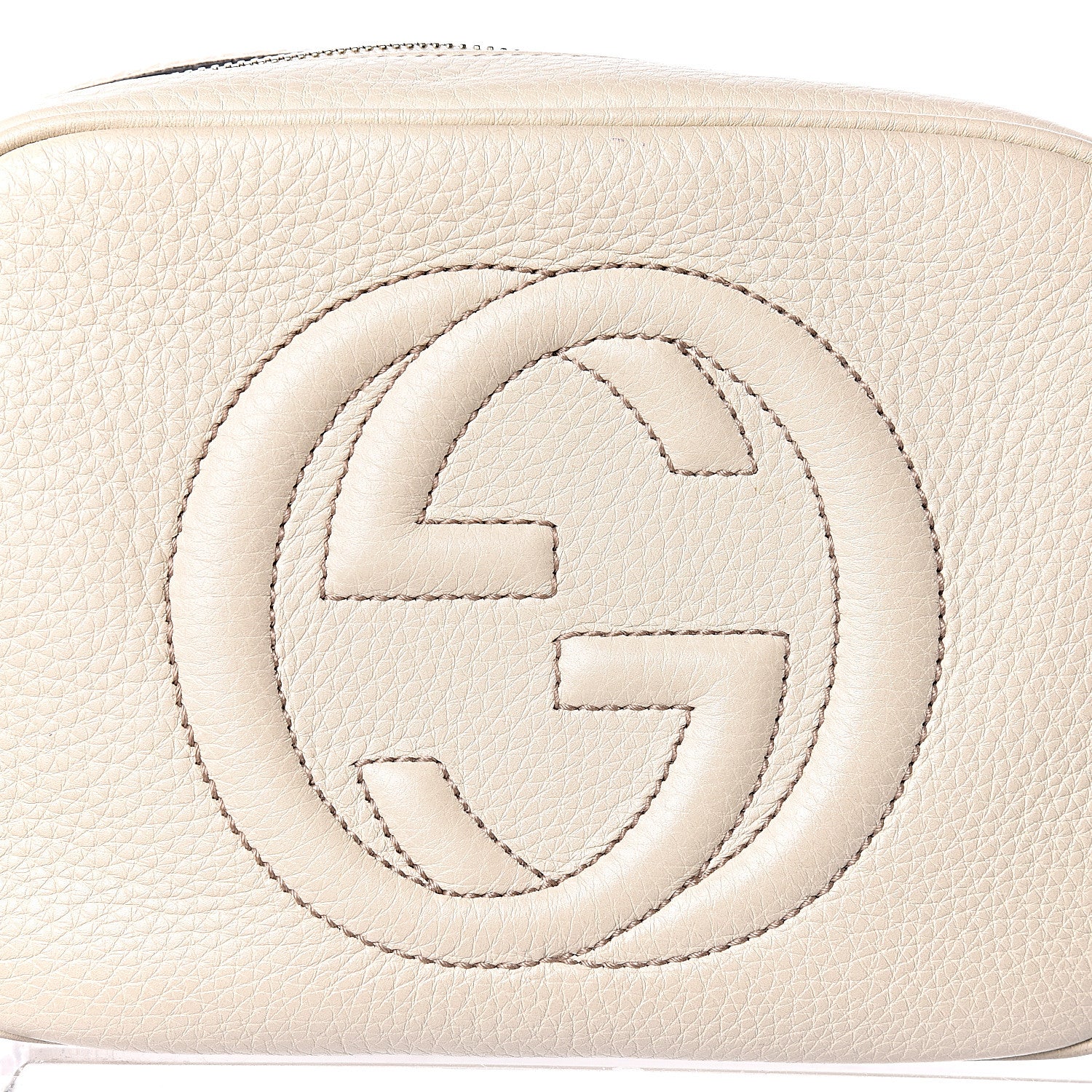 Gucci Pebbled Calfskin Small Soho Disco Bag Off White 10 of 10