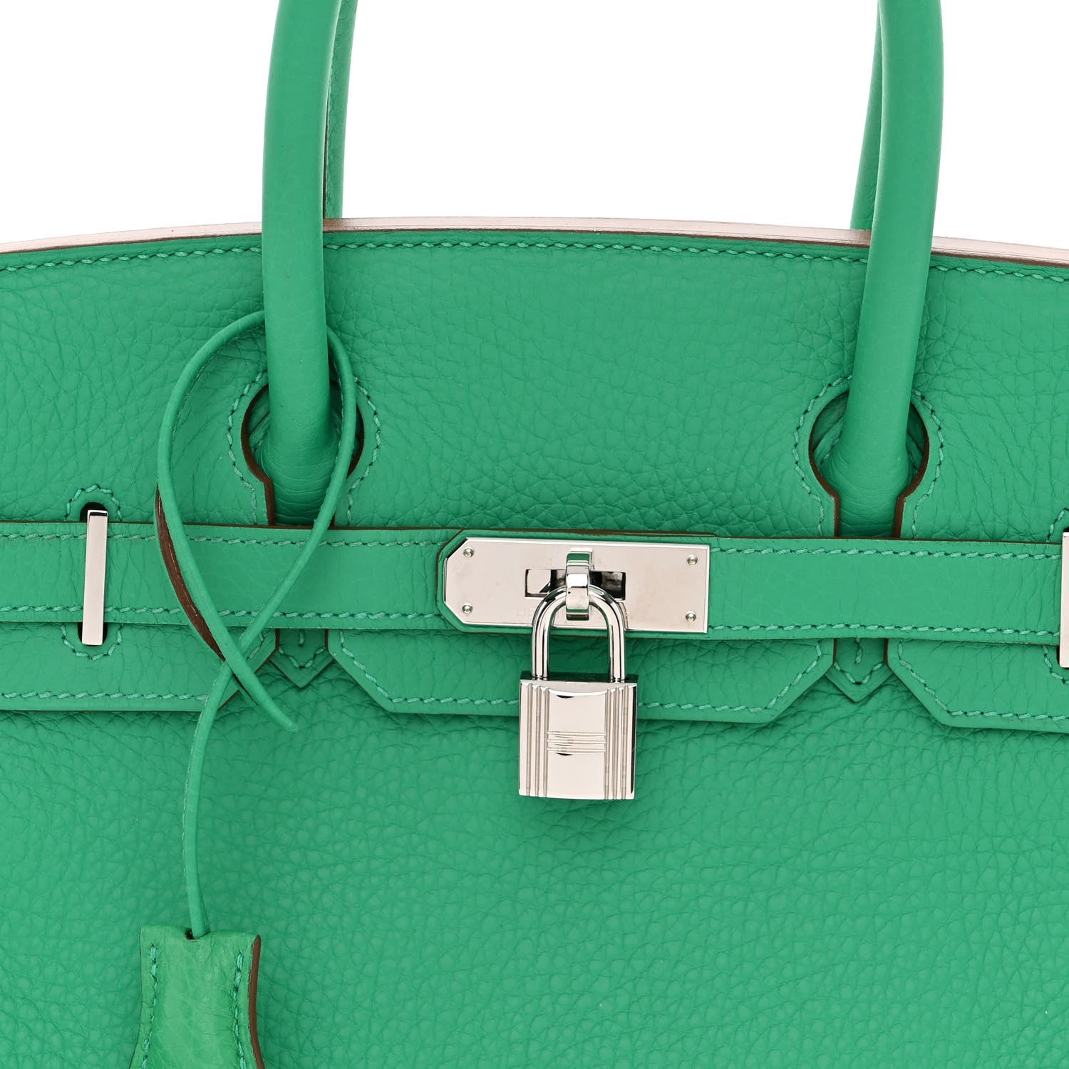 Hermes Taurillon Clemence Birkin 30 Menthe 8 of 12