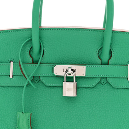 Hermes Taurillon Clemence Birkin 30 Menthe 8 of 12