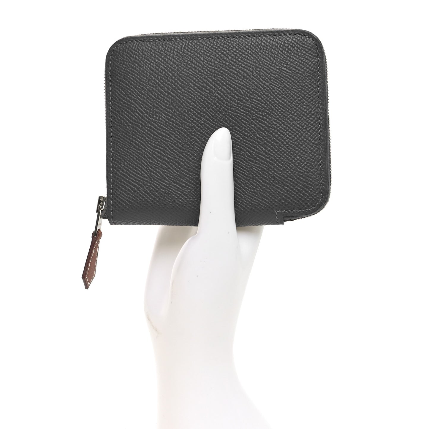 Epsom Barenia Silk'In Compact Wallet Ardoise Brume