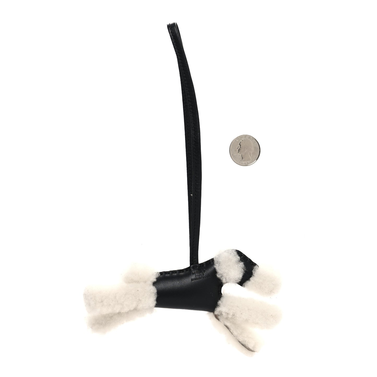 Milo Lambskin Shearling Budy Charm Black