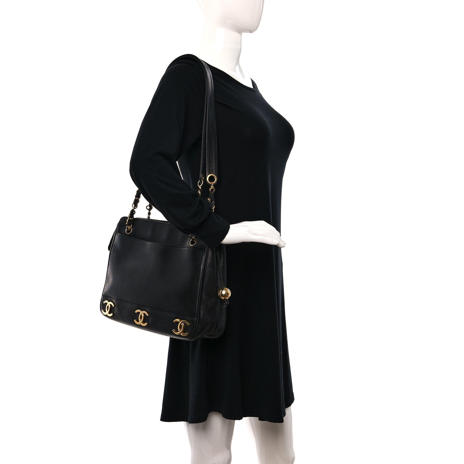 Chanel Caviar Shoulder Bag Black 2 of 16