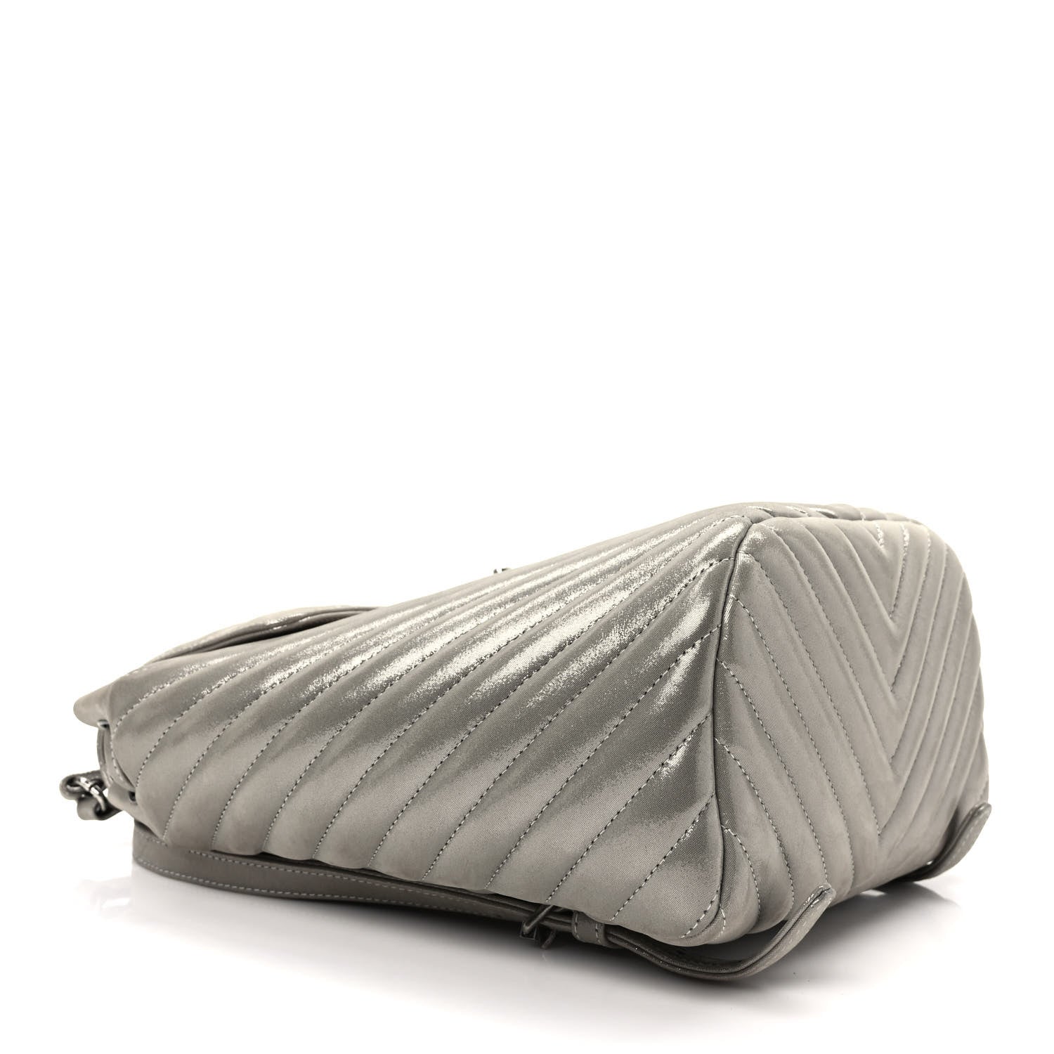 Chanel Iridescent Calfskin Chevron Quilted Small Urban Spirit Backpack Silver 4 of 9