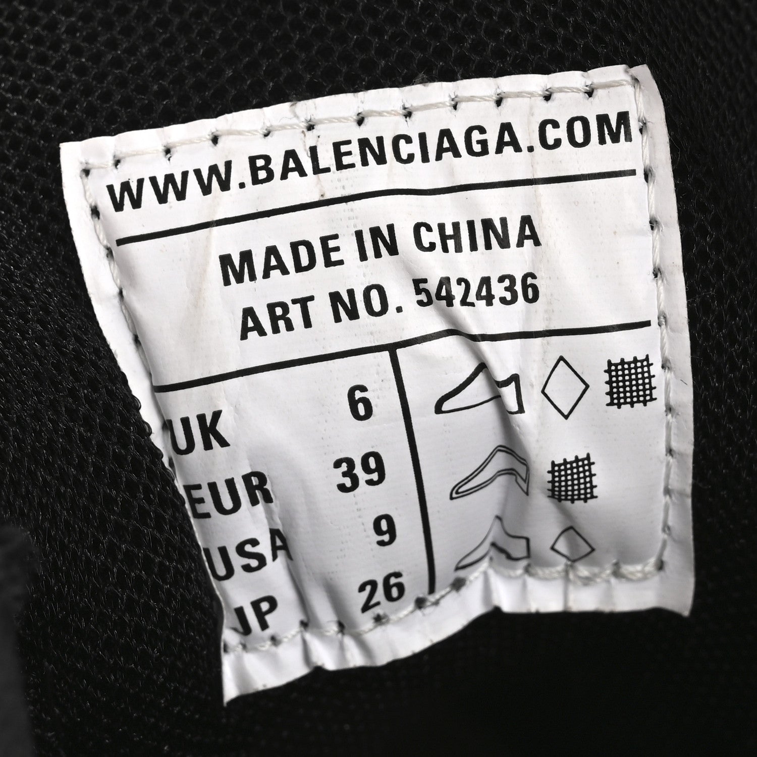 Balenciaga Mesh Nubuck Effect Fabric LED Womens Track Sneakers 39 Black 8 of 9