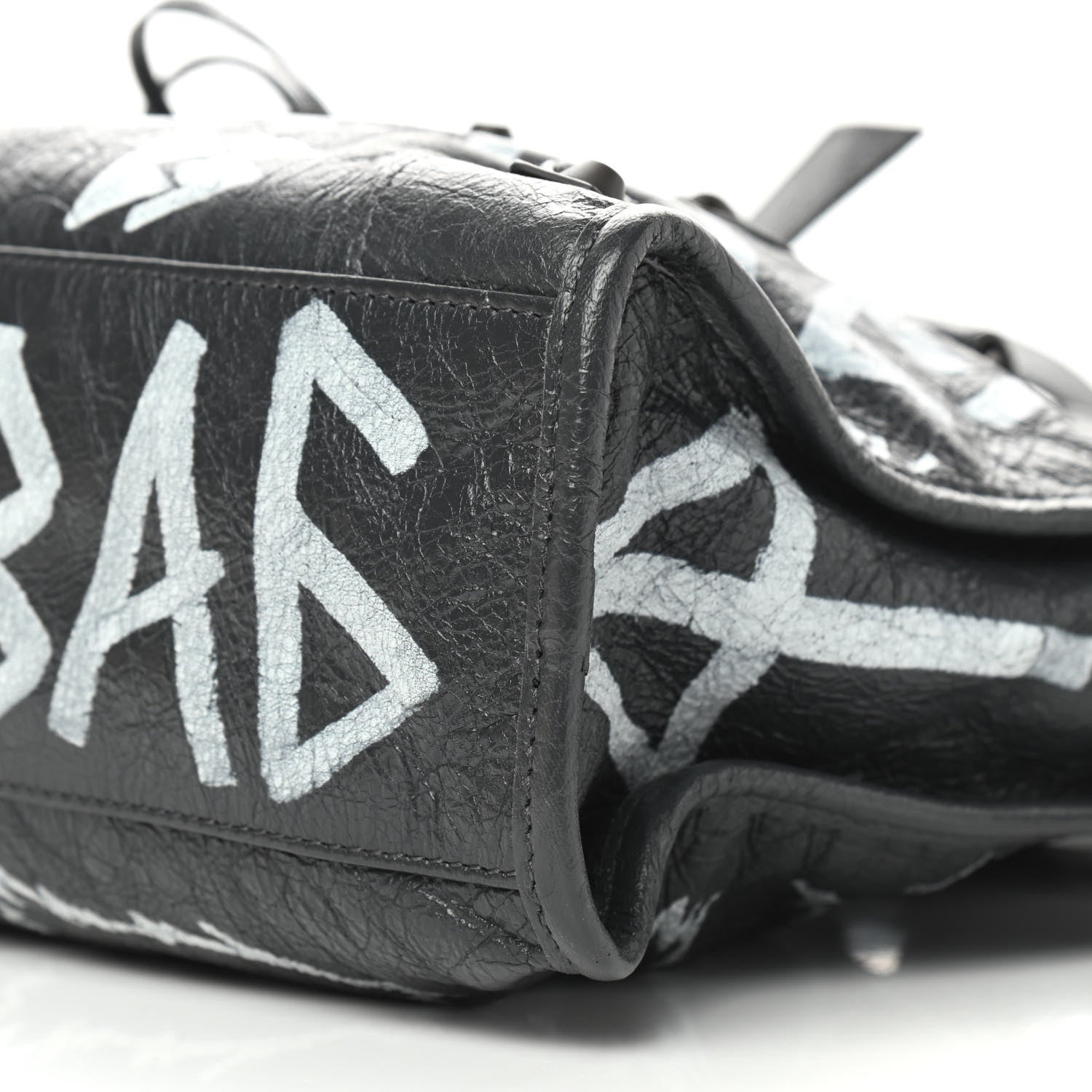 Balenciaga Agneau Arena Graffiti All Over Classic Hardware S City Gris Fossile White 8 of 8