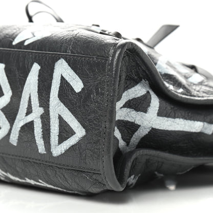 Balenciaga Agneau Arena Graffiti All Over Classic Hardware S City Gris Fossile White 8 of 8