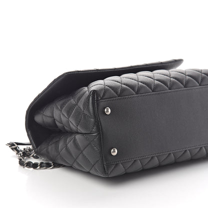 Chanel Caviar Lizard Quilted Small Coco Handle Flap Black 8 of 10