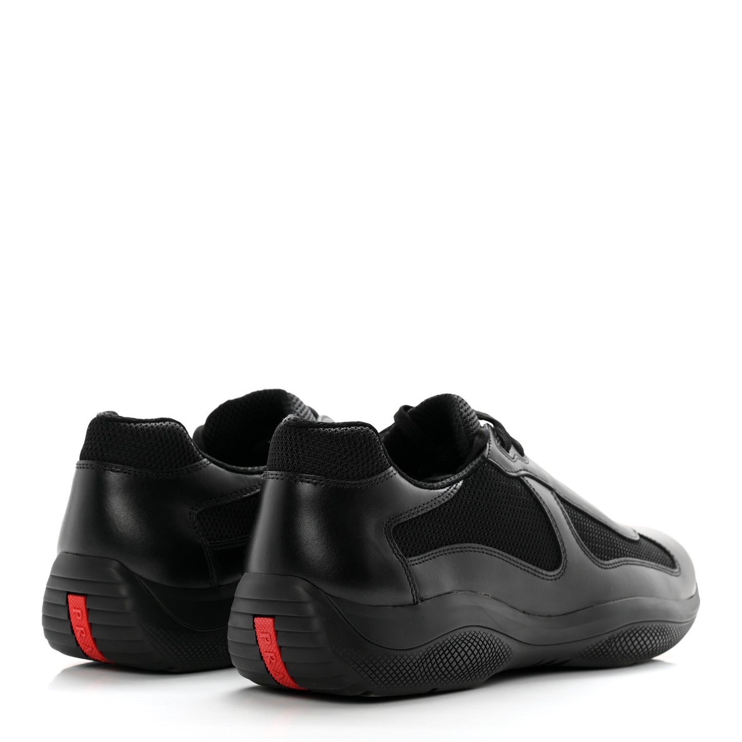Calfskin Mesh Neoprene America’s Cup Sneakers 9 Black