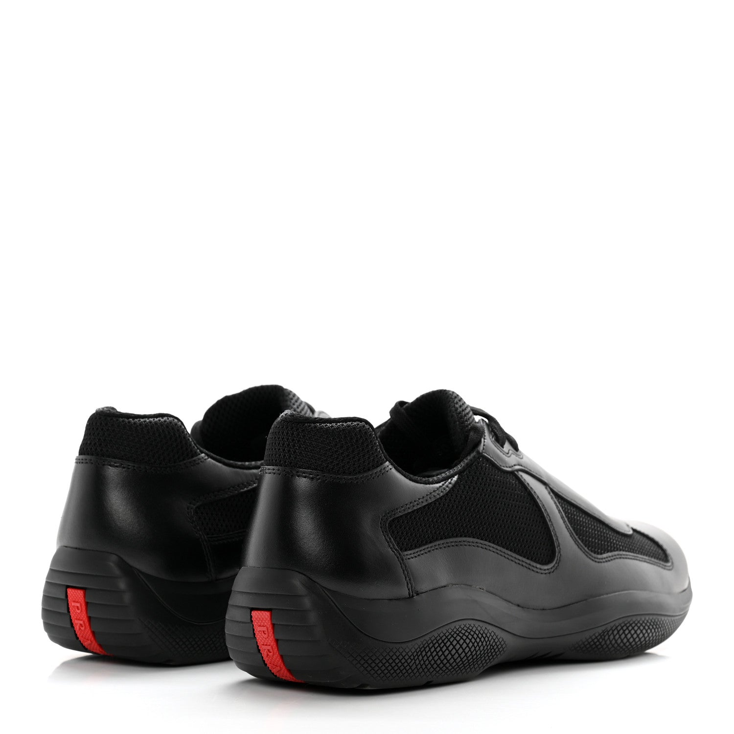 Prada Calfskin Mesh Neoprene America’s Cup Sneakers 9 Black 4 of 13