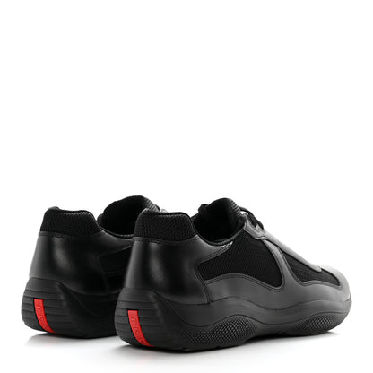 Prada Calfskin Mesh Neoprene America’s Cup Sneakers 9 Black 4 of 13