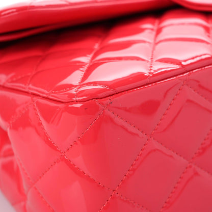 Chanel Patent Quilted Jumbo Double Flap Fuchsia 4 of 12