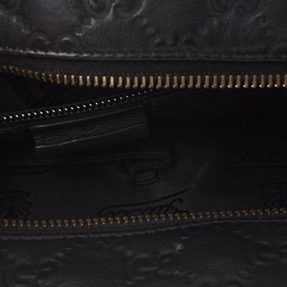 Gucci Guccissima Medium Zippered Shopping Tote Black 6 of 15