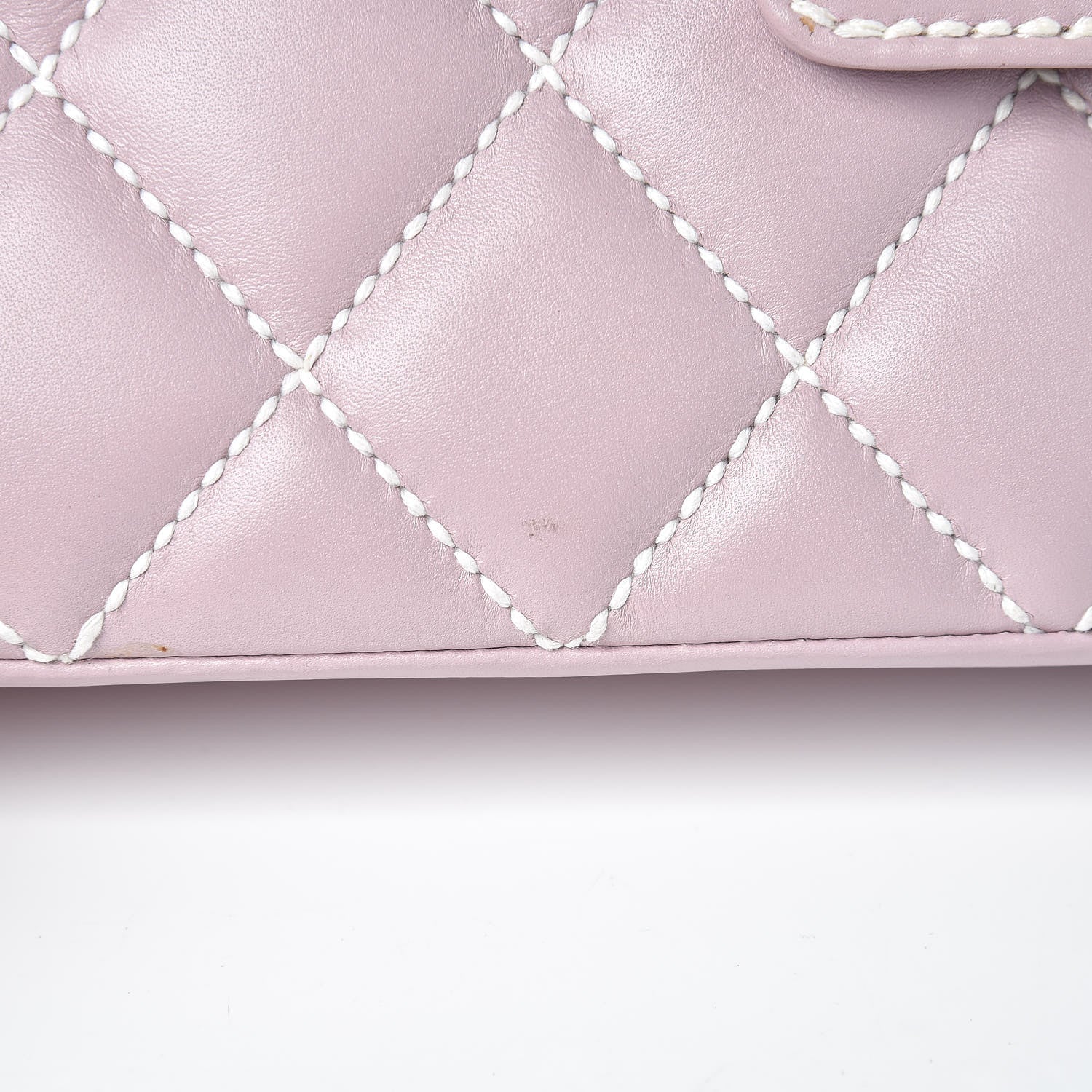 Chanel Calfskin Quilted Wild Stitch Large Flap Light Purple 11 of 11