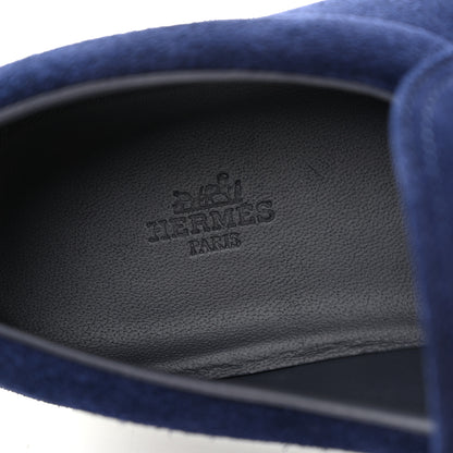 Hermes Suede Calfskin Mens Like Loafers 43 Marine 7 of 10