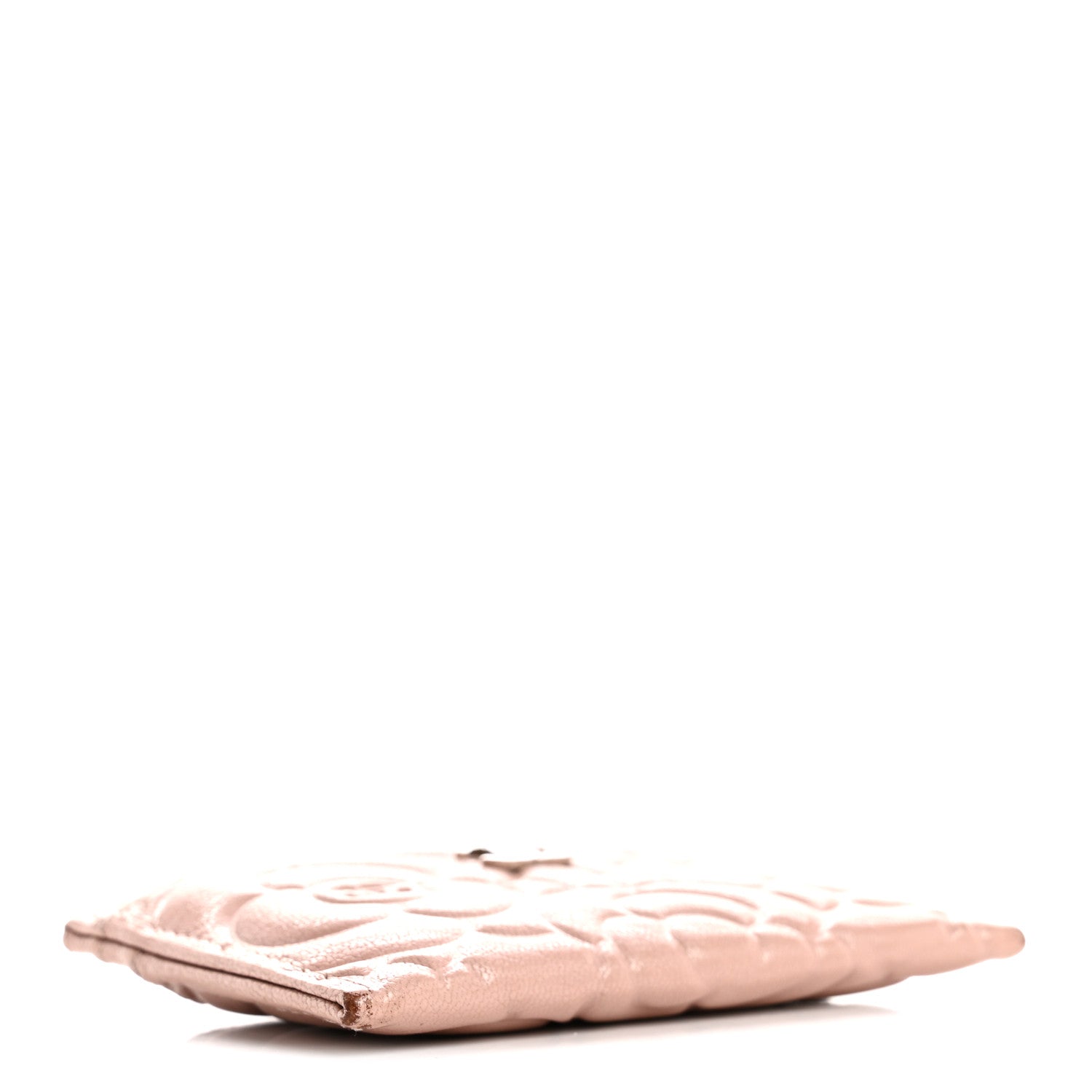 Chanel Goatskin Camellia Embossed Card Holder Light Pink 8 of 13