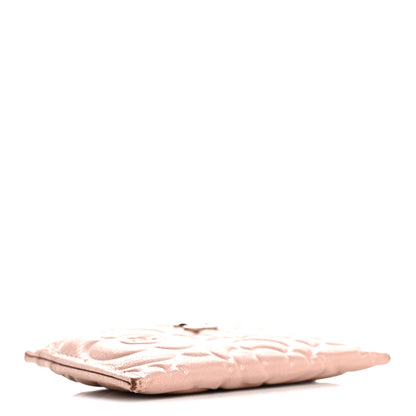 Chanel Goatskin Camellia Embossed Card Holder Light Pink 8 of 13