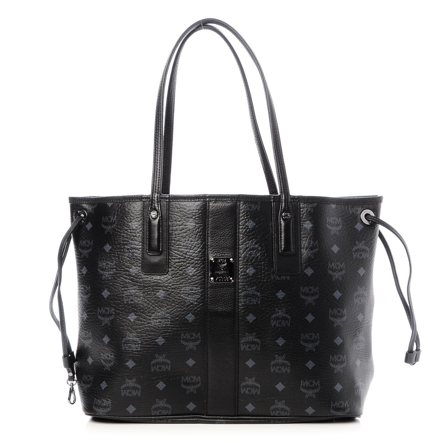 MCM Visetos Medium Liz Reversible Shopper Tote Black 1 of 9
