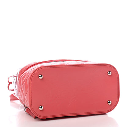 Chanel Crumpled Calfskin PVC Quilted Backpack Pink 4 of 10