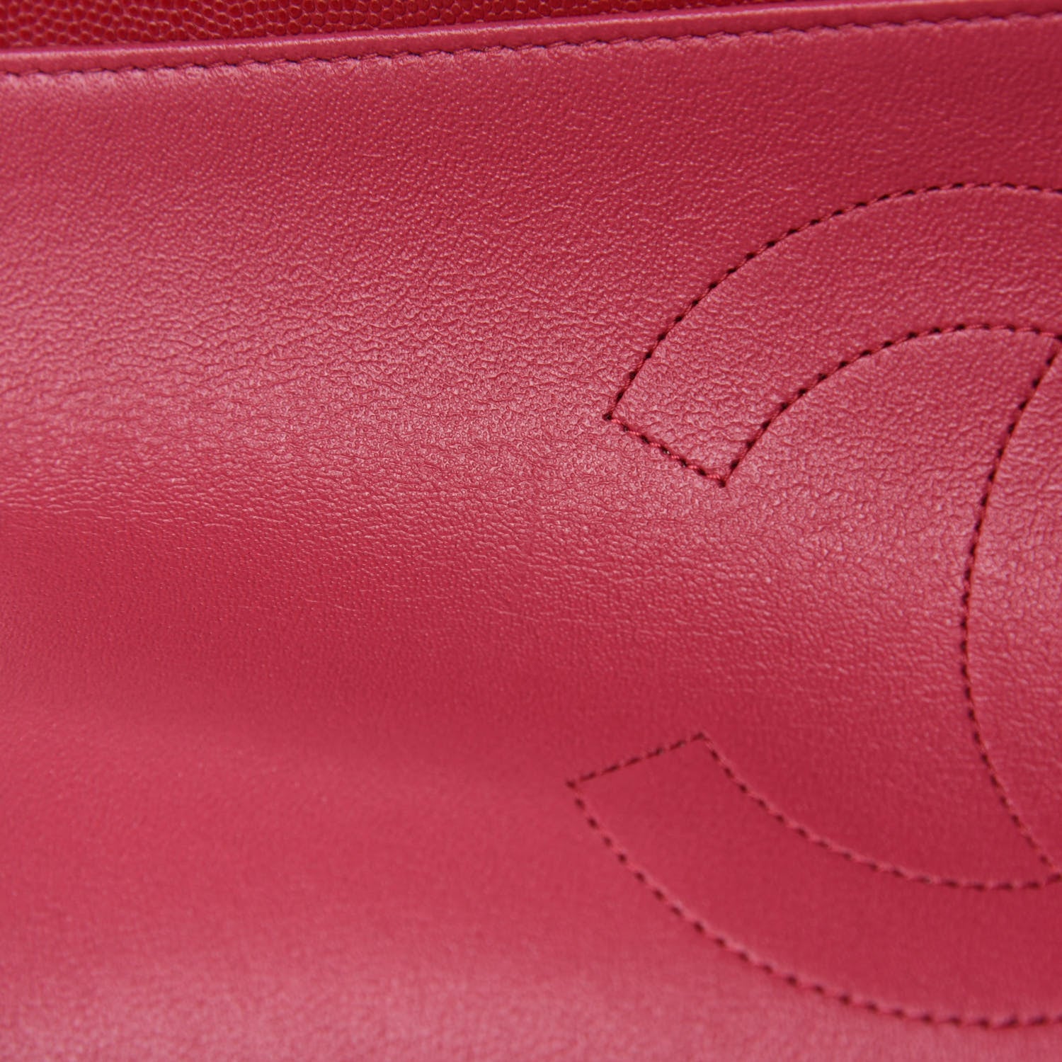 Chanel Caviar Quilted Jumbo Double Flap Red 11 of 15