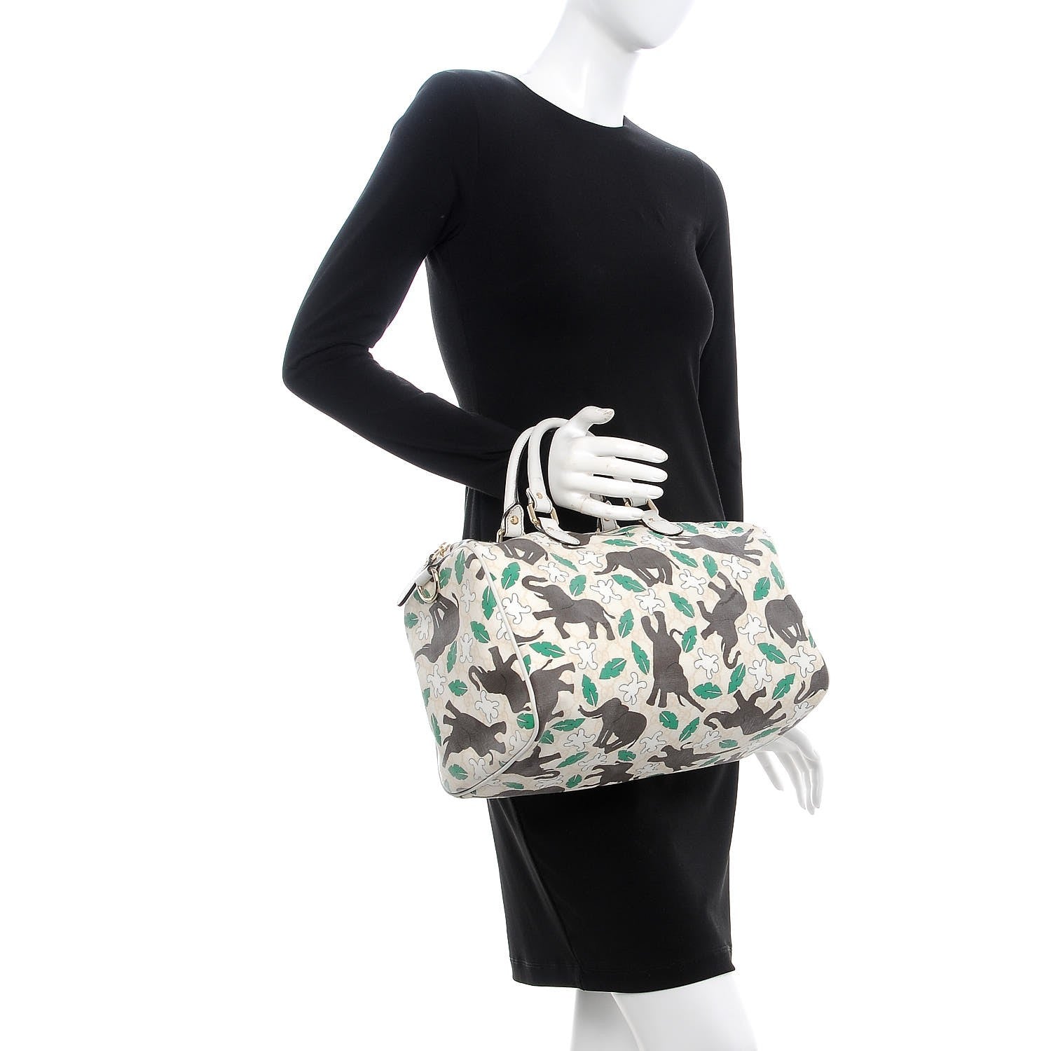 Gucci Monogram Medium Joy Boston Unicef Elephant Snowman 2 of 10