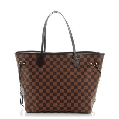 Louis Vuitton Damier Ebene Neo Neverfull MM Rose Ballerine 1 of 8