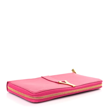 Saint Laurent Calfskin Classic Y Ligne Zip Around Wallet Fuchsia 4 of 6