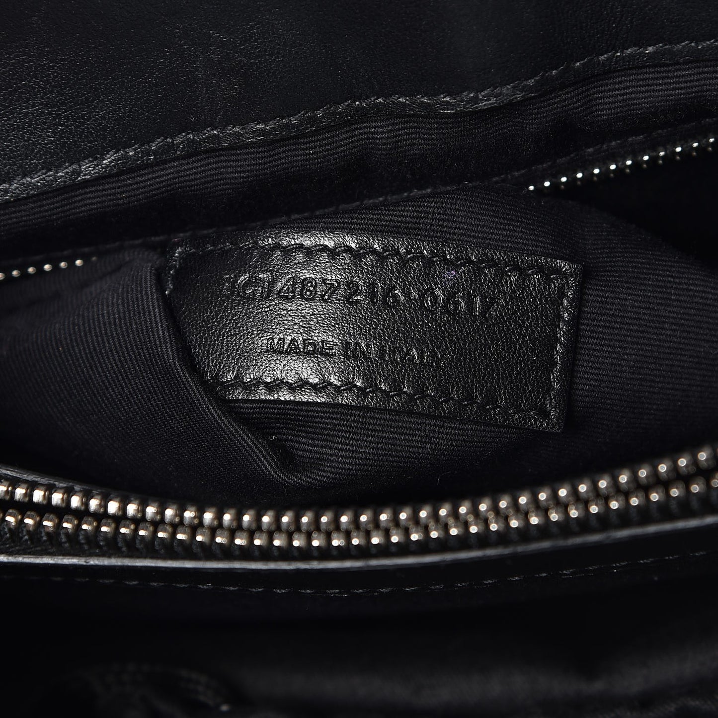 Calfskin Y Quilted Monogram Medium Loulou Chain Satchel Black