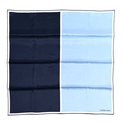 Hermes Silk Vintage Demi Scarf 70 Marine Bleu Ciel 1 of 5