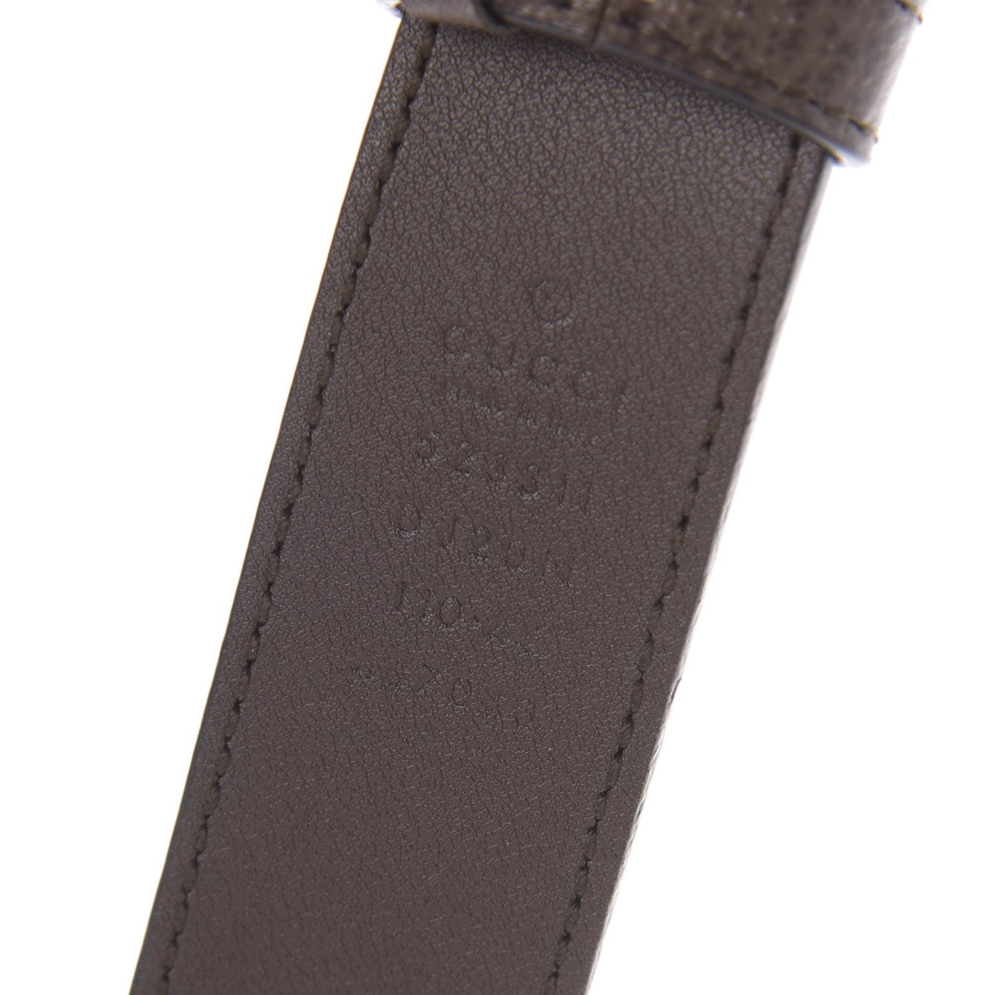 Pebbled Calfskin Logo Belt 110 44 Taupe