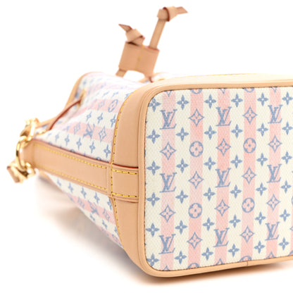 Louis Vuitton Minigram LV Stamp Nano Noe Blue 9 of 10