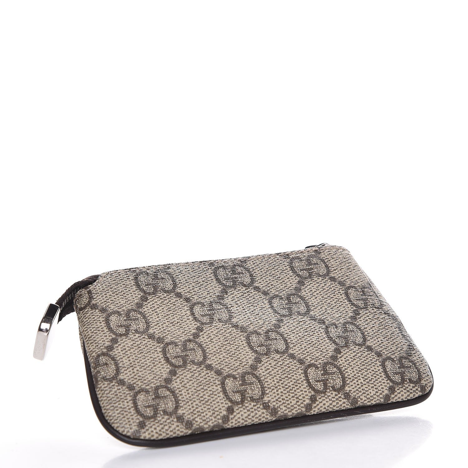 Gucci GG Supreme Monogram Selleria Key Case Beige Ebony Cocoa 6 of 11