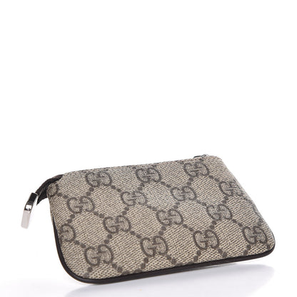 Gucci GG Supreme Monogram Selleria Key Case Beige Ebony Cocoa 6 of 11