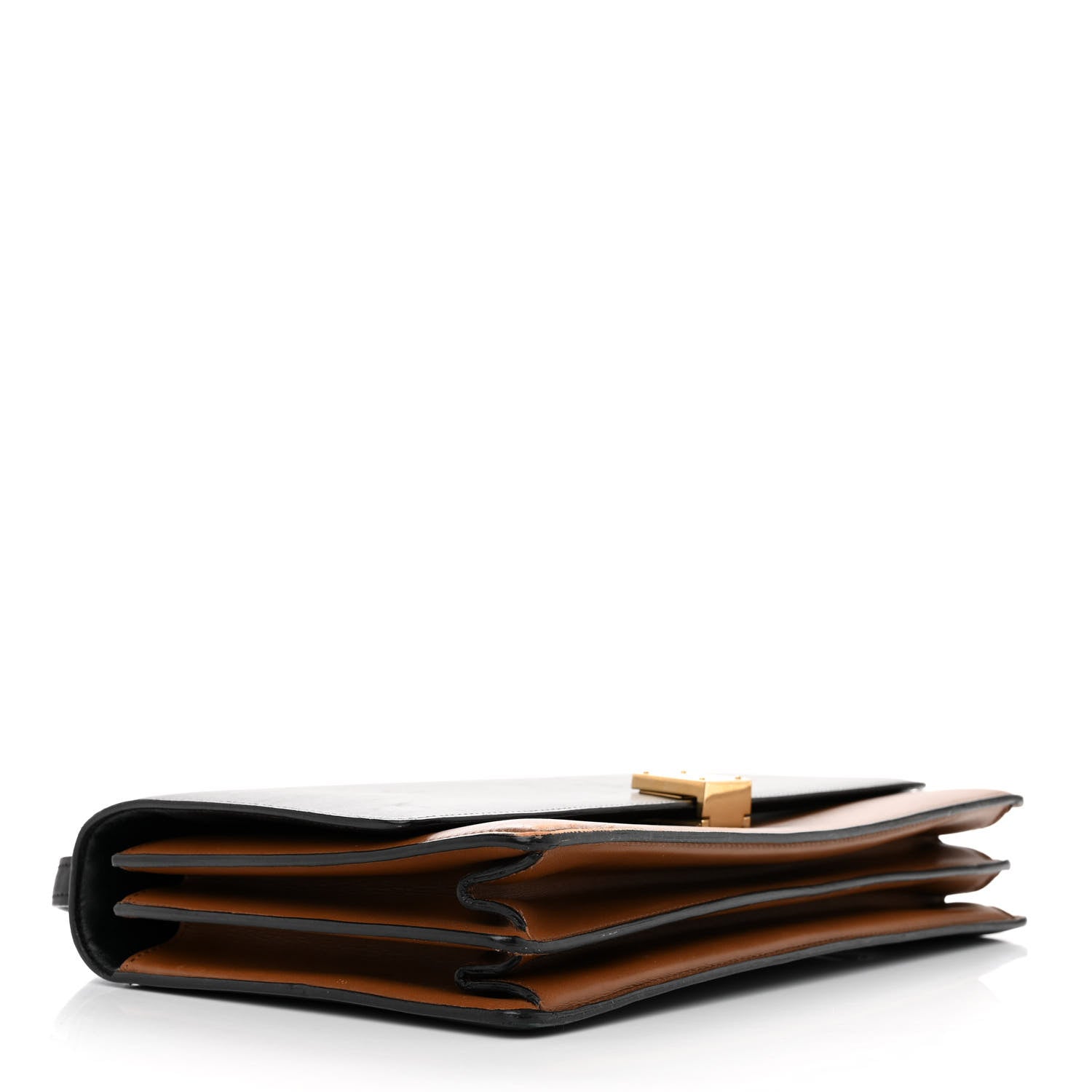 Celine Calfskin Medium Bi-Color Case Flap Camel 4 of 19