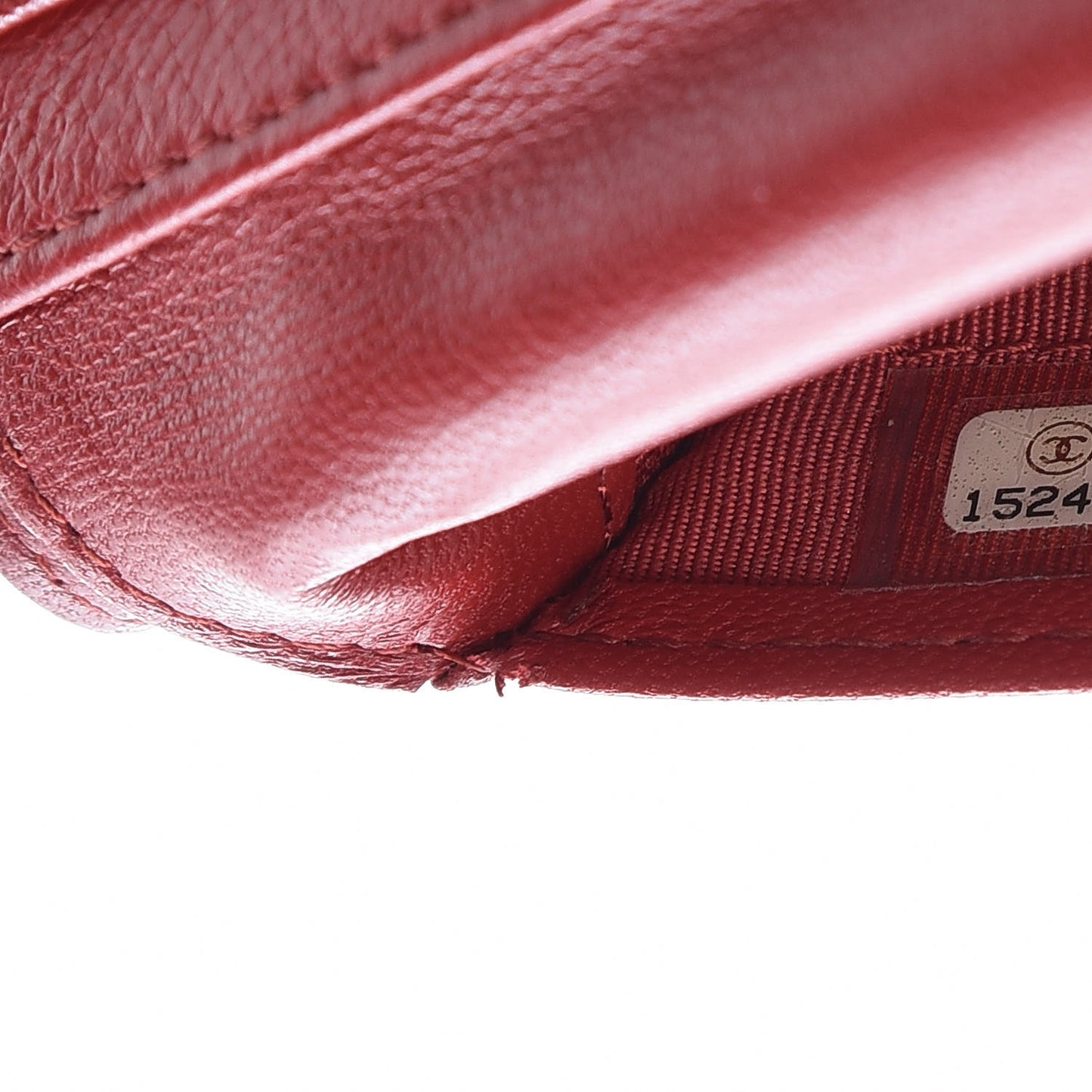 Lambskin Quilted Zipped Pocket Wallet Red
