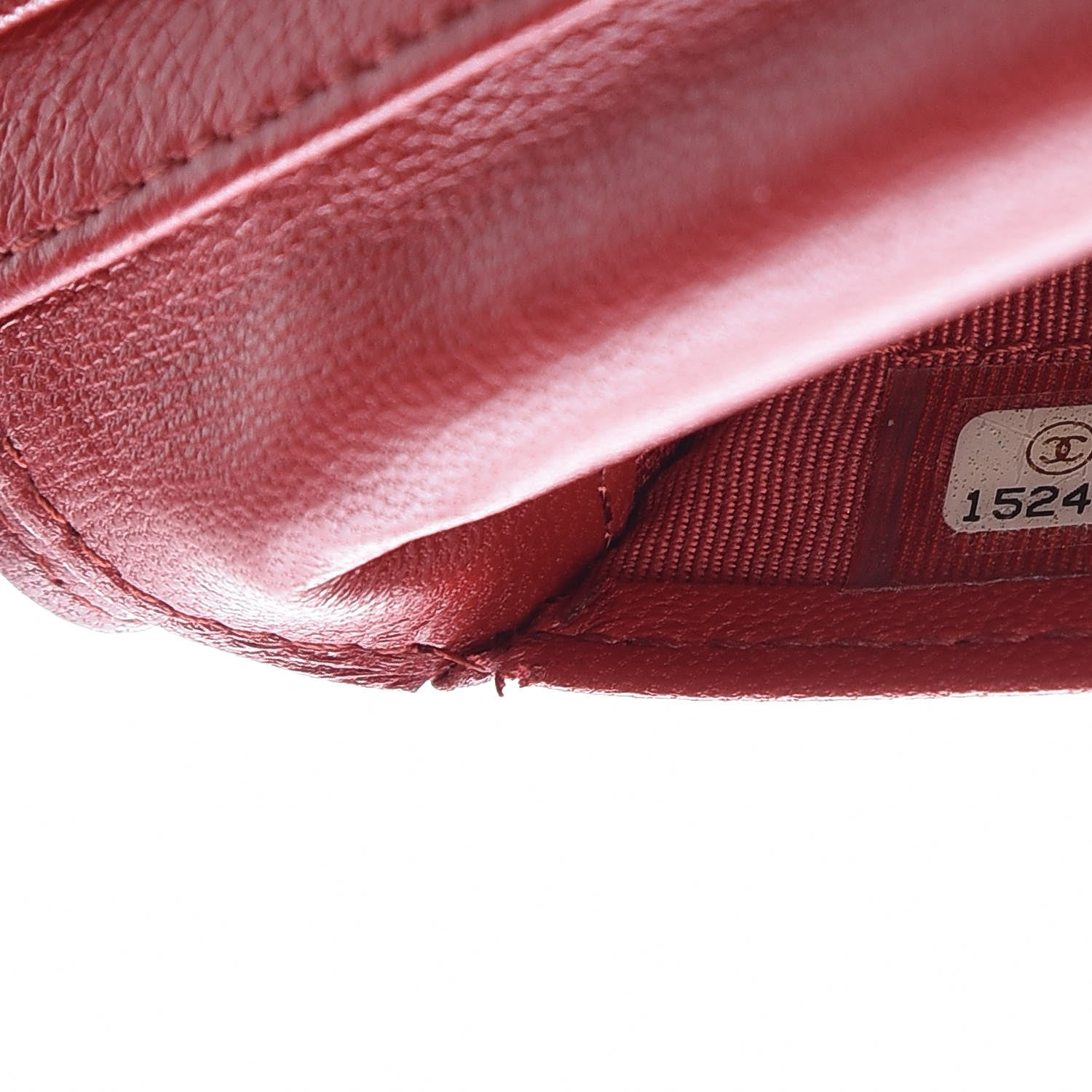 Chanel Lambskin Quilted Zipped Pocket Wallet Red 7 of 12