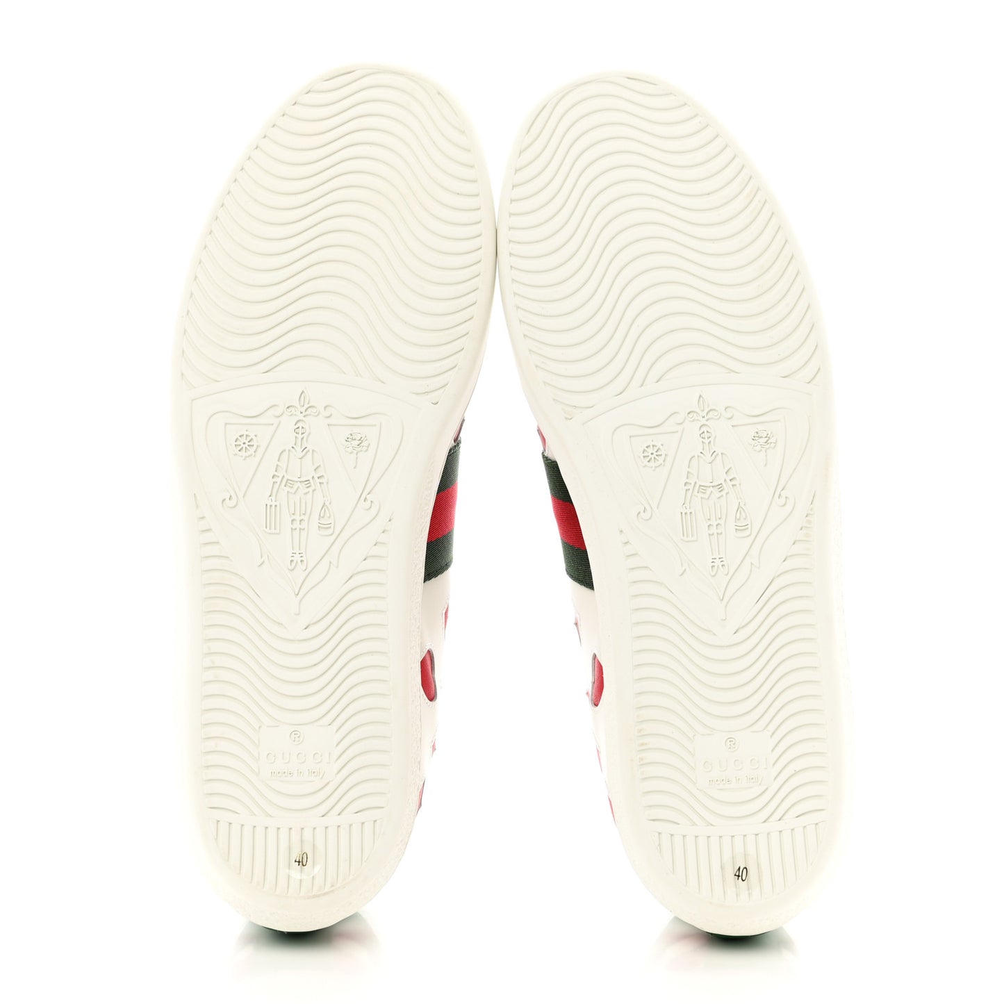 Calfskin Miro Soft Web Heart Cut Out Womens Ace Sneakers 40 White Light Hibiscus Red New Shamarock