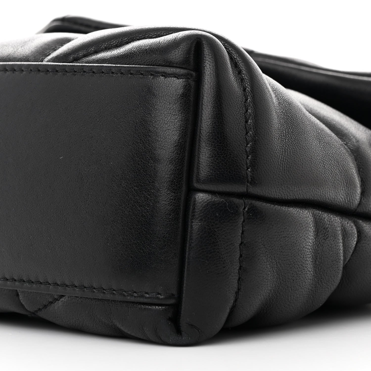 Saint Laurent Lambskin Quilted Toy Loulou Puffer Monogram Chain Satchel Black 10 of 10