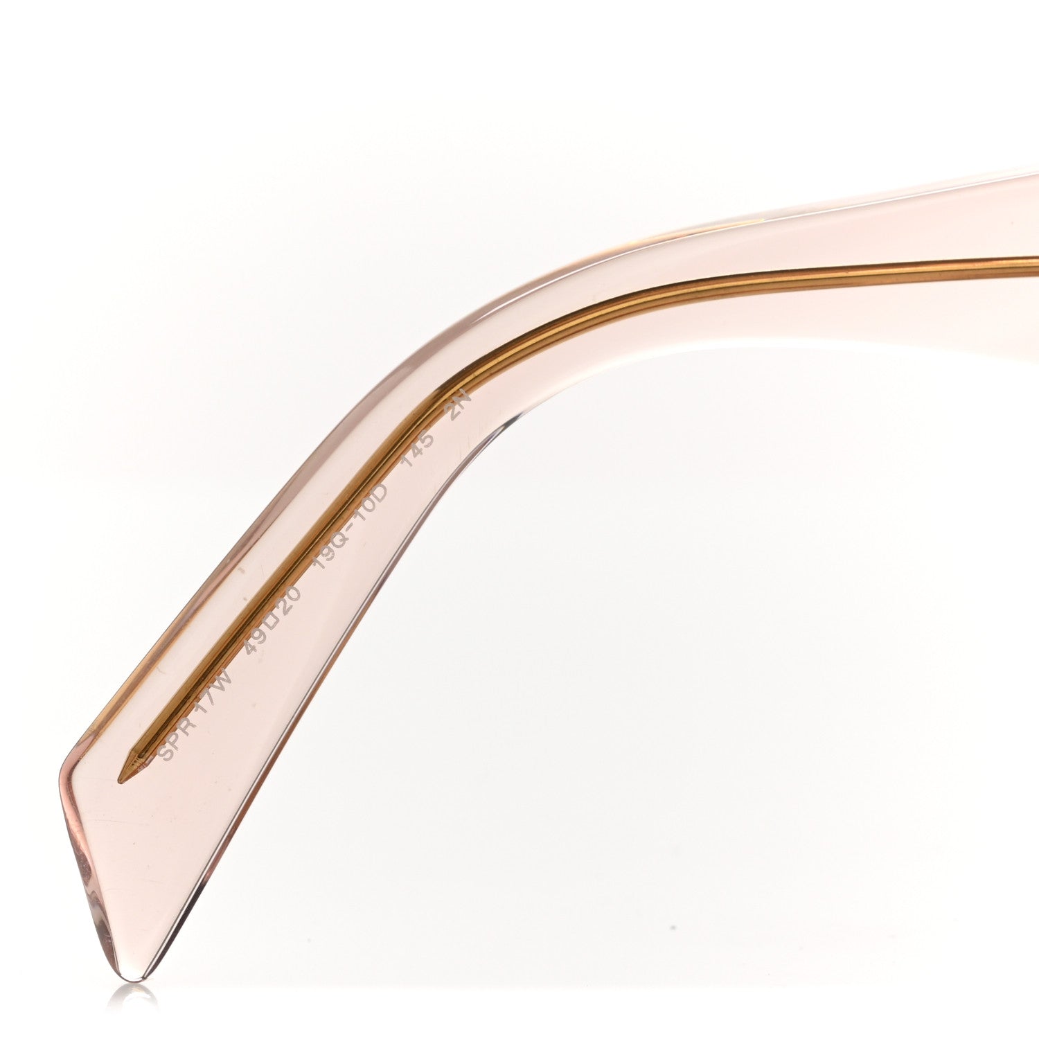 Prada Acetate Symbole Sunglasses SPR 17W Transparent Pink 6 of 9