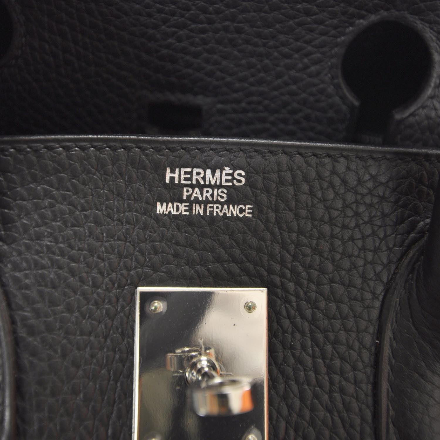 Hermes Clemence Leather Birkin 35 Black 7 of 9