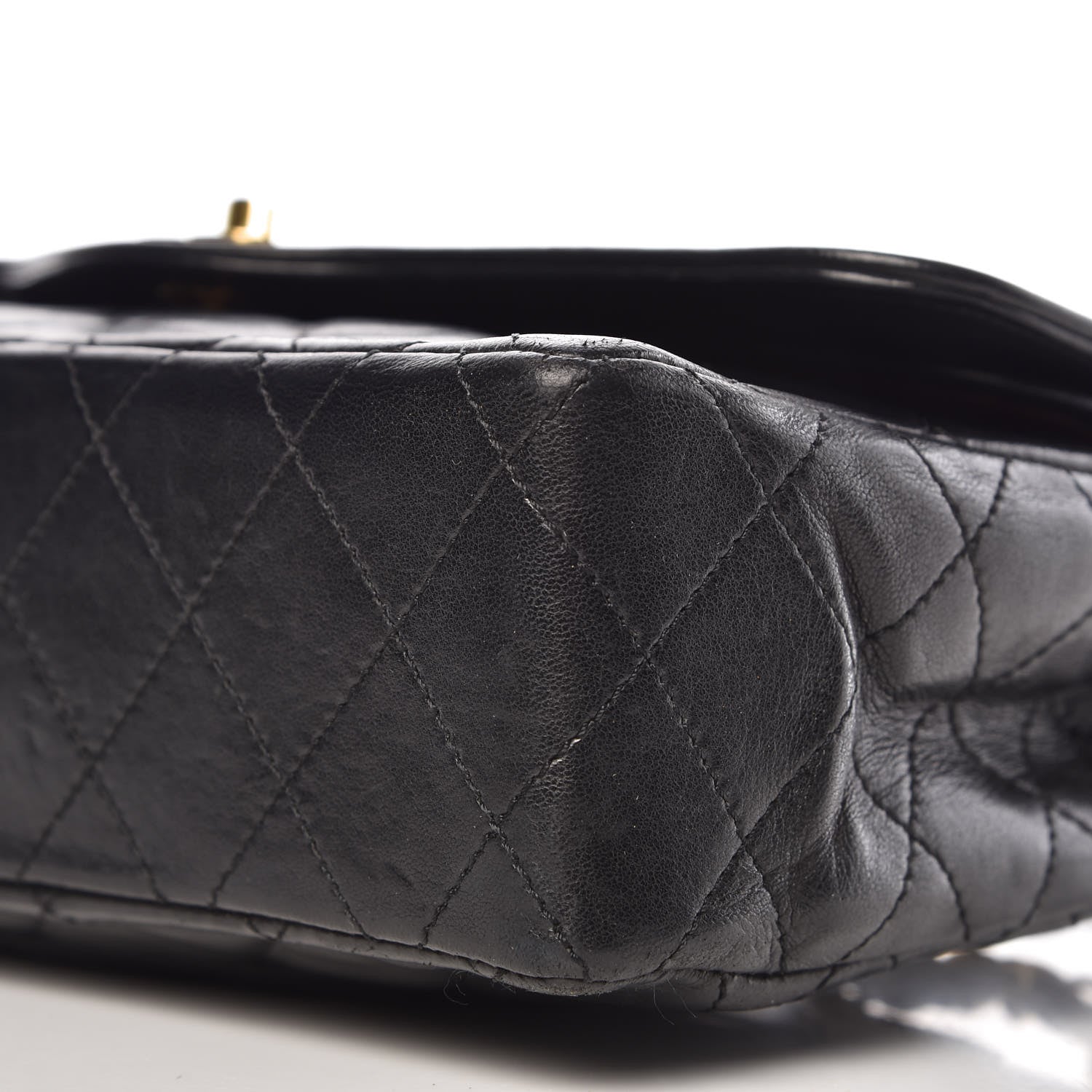 Chanel Lambskin Quilted Medium Double Flap Black 14 of 15