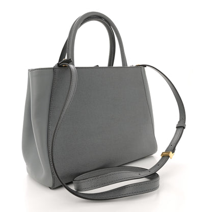 Fendi Vitello Elite Petite 2Jours Tote Grigio Grigio Chiaro 3 of 9