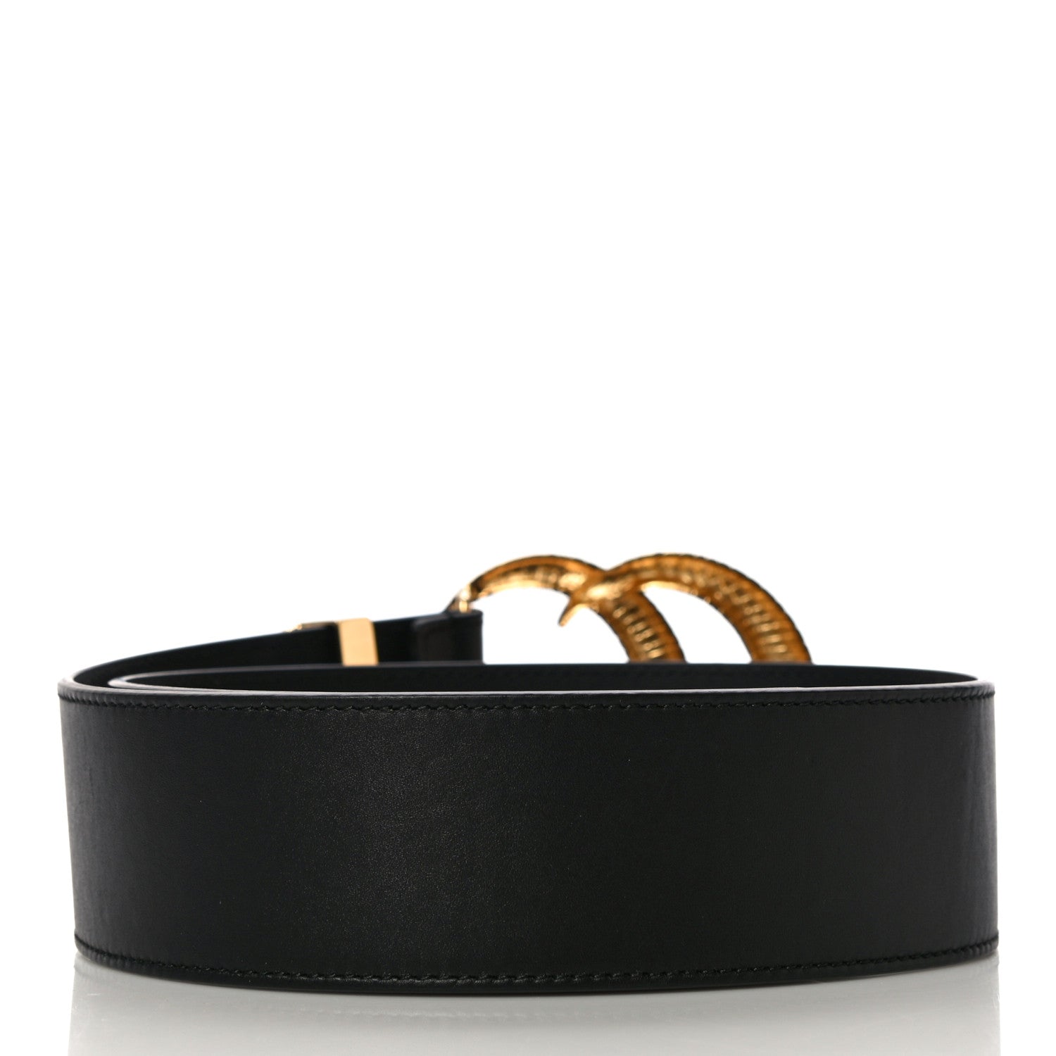 Gucci Calfskin Lizard Double G 50mm Belt 75 30 Black 2 of 8