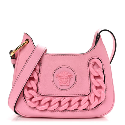 Versace Calfskin La Medusa Mini Chain Hobo Bag Baby Pink 1 of 11
