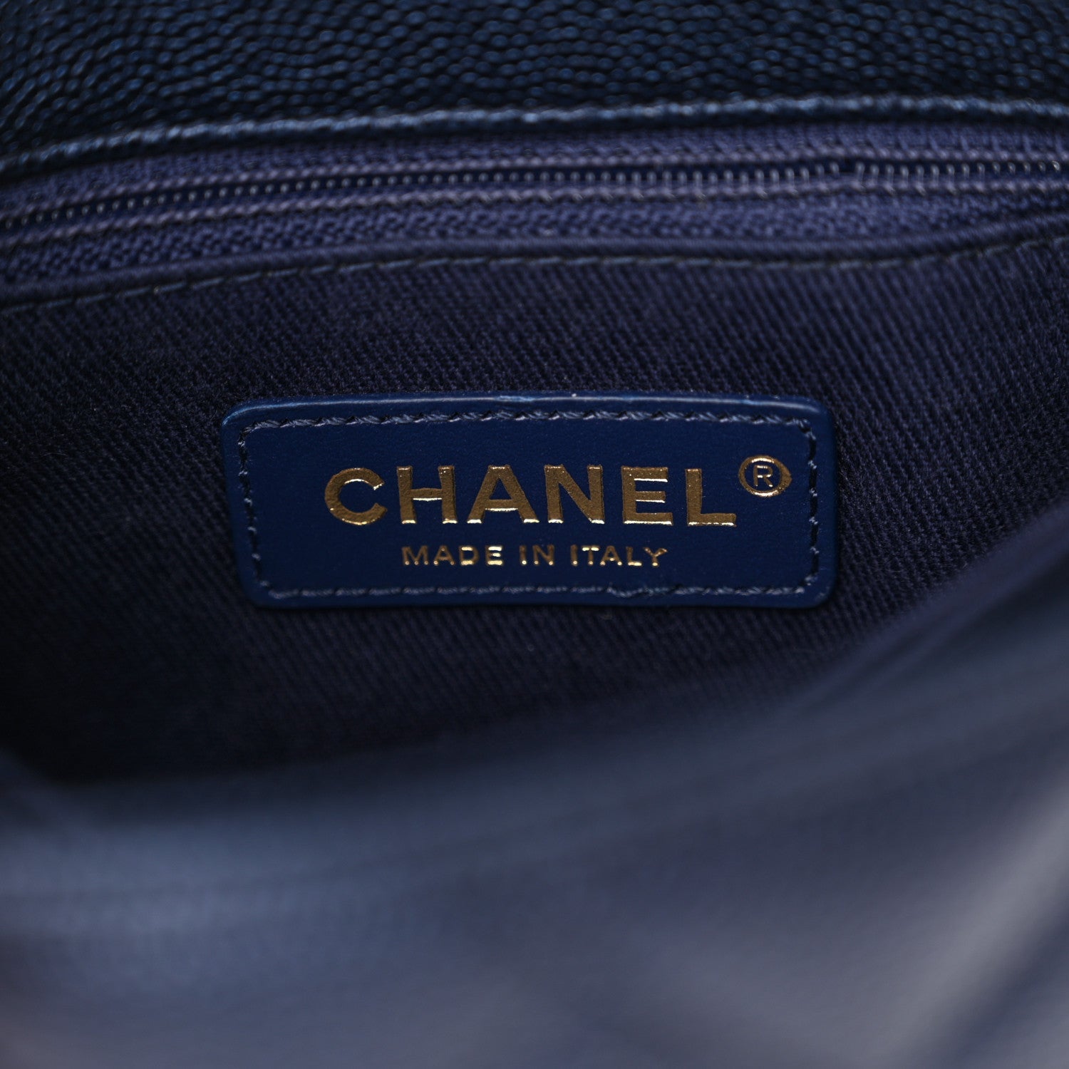 Chanel Metallic Caviar Quilted Extra Mini Coco Handle Flap Dark Blue 6 of 10