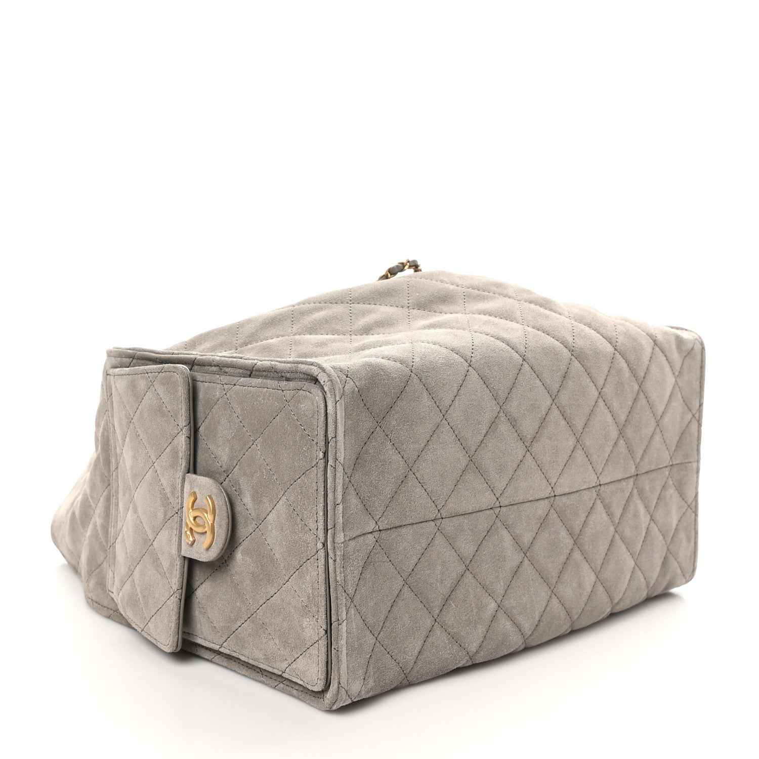 Chanel Suede Quilted Medium Chanel 25 Handbag Dark Grey 4 of 10