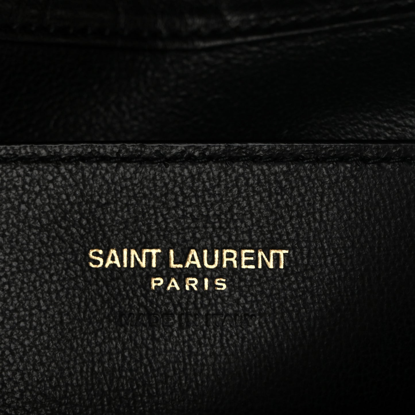 Grained Lambskin Cassandre Envelope Pouch Black